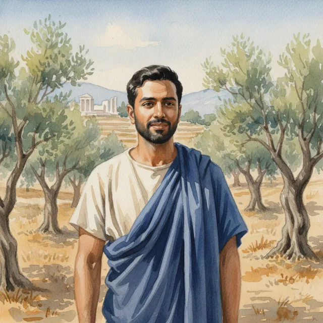 A man among olive trees in Greece in Paul's era